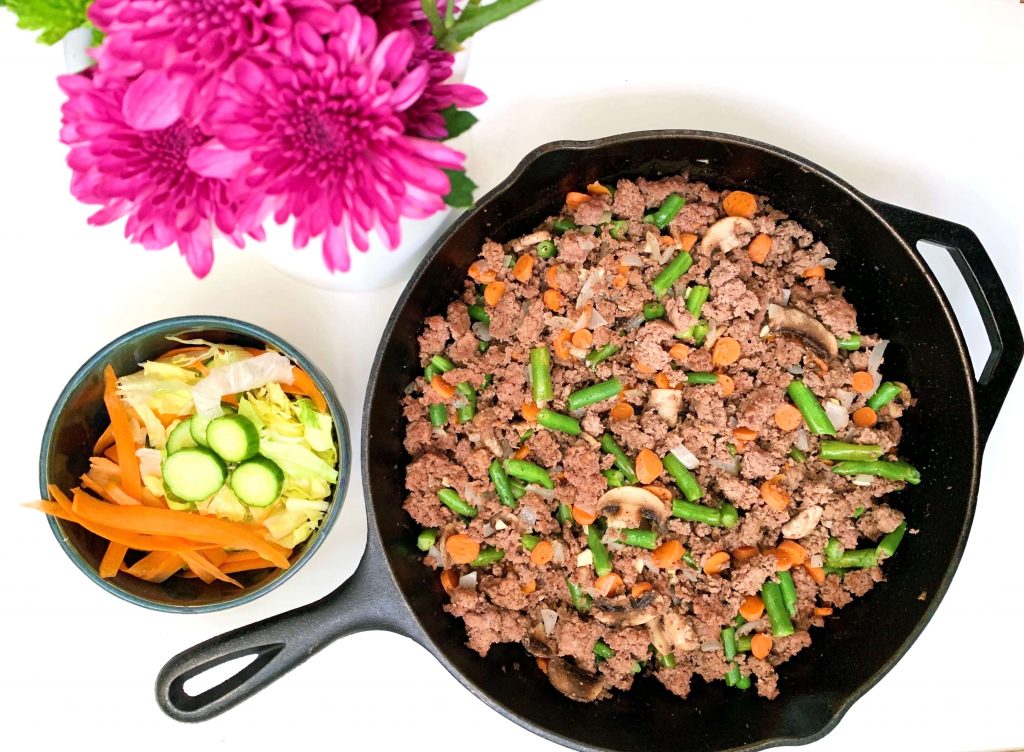 Mixed Vegetables and Ground Beef Skillet #groundbeef #whole30recipes