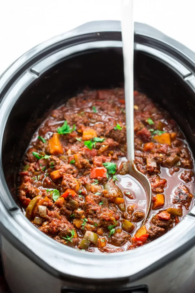Slow Cooker Chili from Cotter Crunch