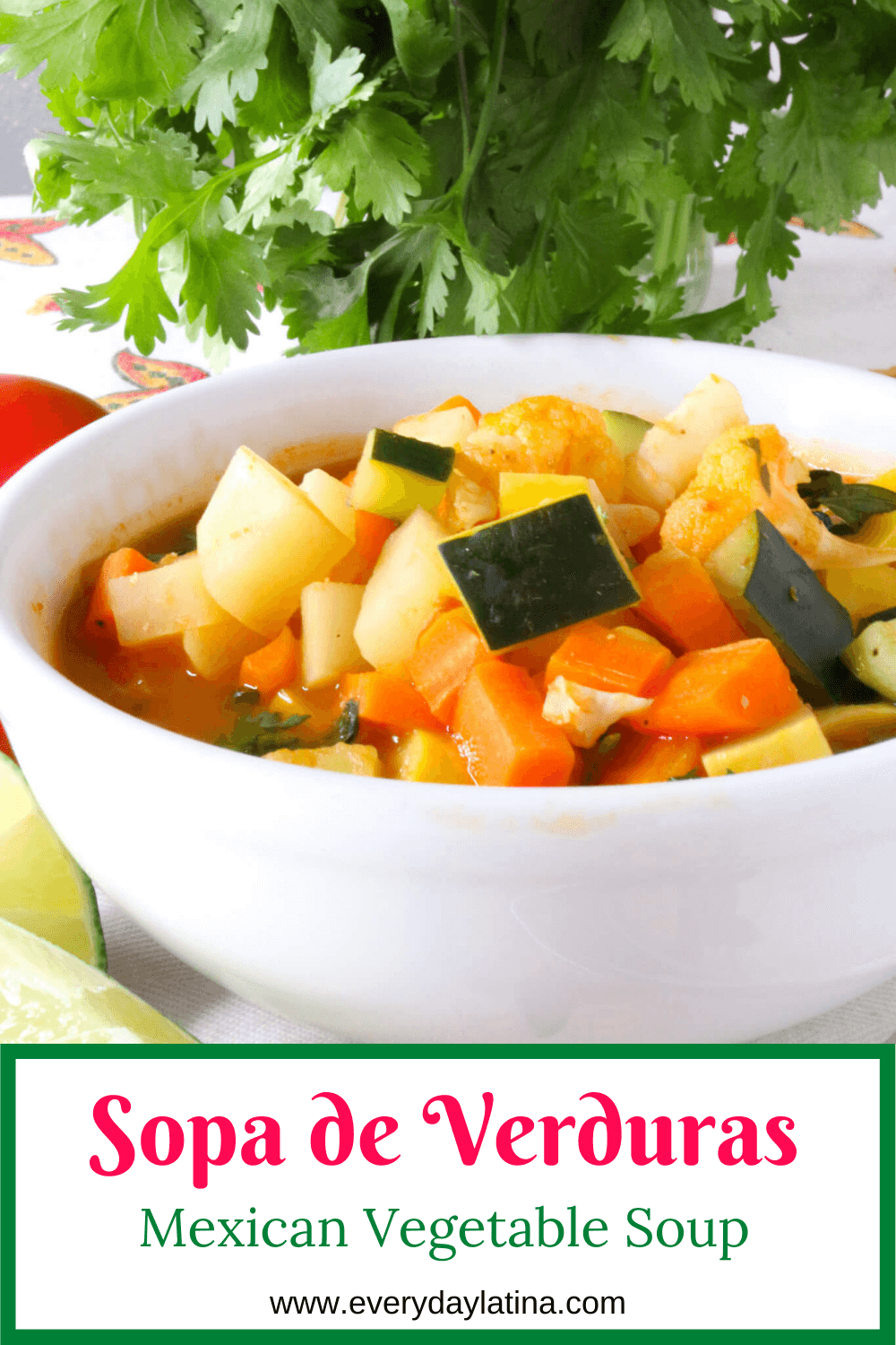 Sopa de Verduras (Mexican Vegetable Soup) - Everyday Latina