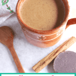 Mug of champurrado (Mexican hot chocolate)