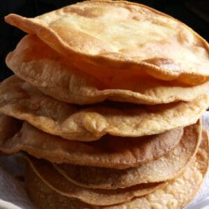 Stack of tostadas for how to make tostada shells