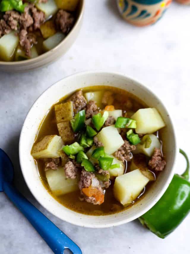 Mexican Soup with Ground Beef Story Everyday Latina