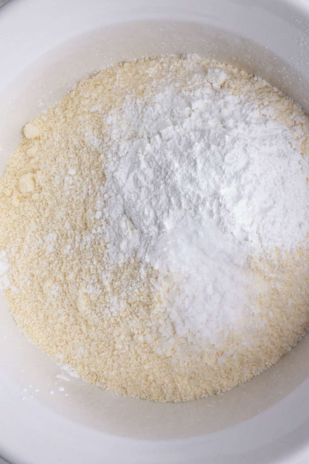 Dry ingredients for coconut flour cookies