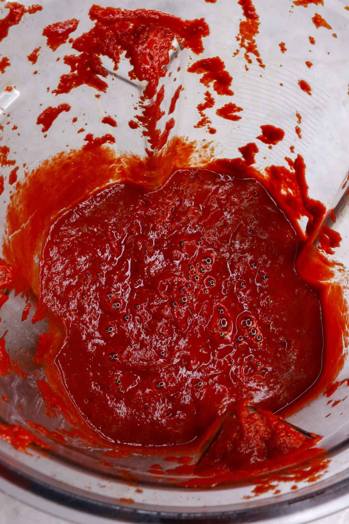 Red sauce blended for asado de puerco
