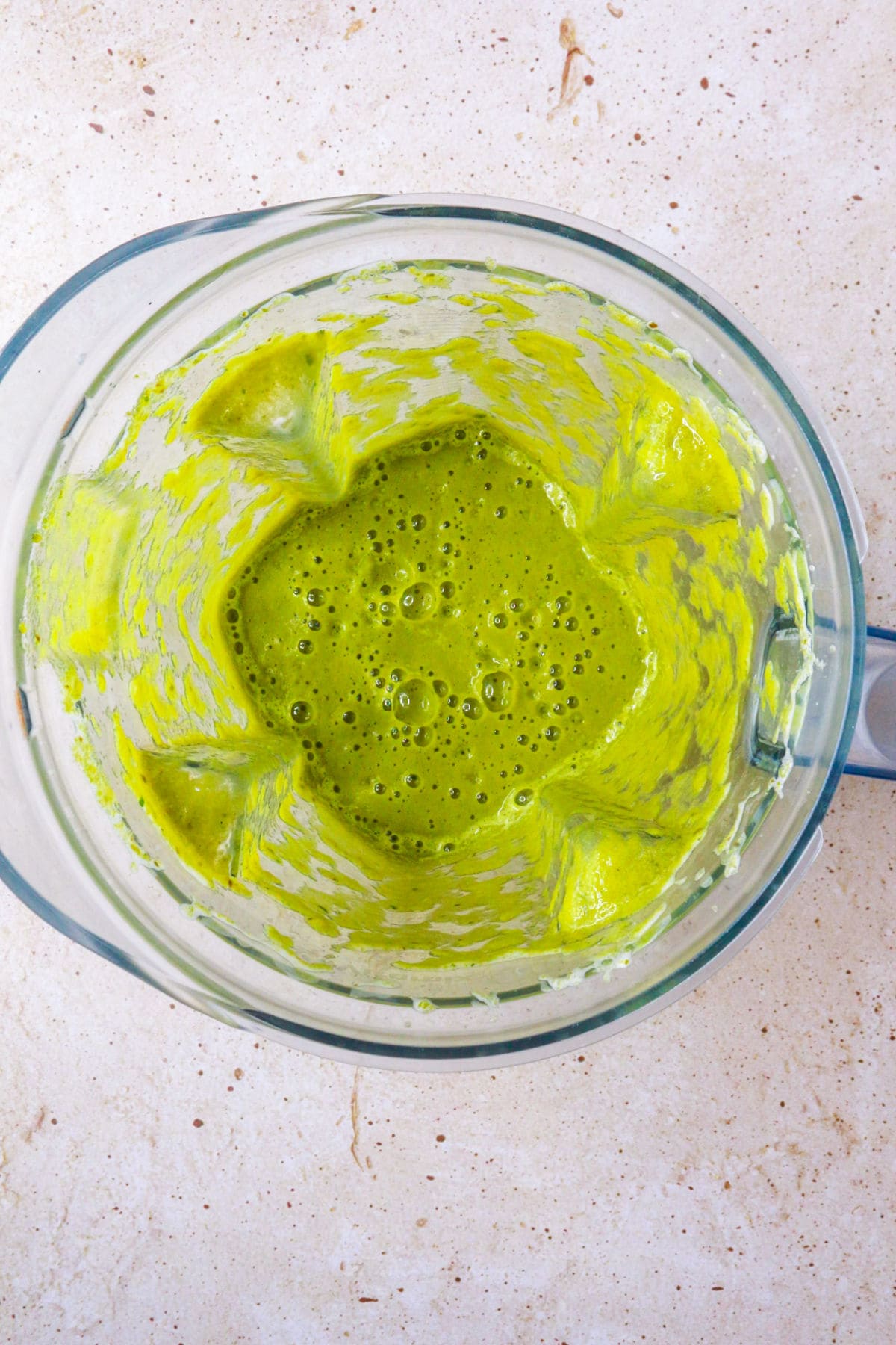 Poblano sauce in blender
