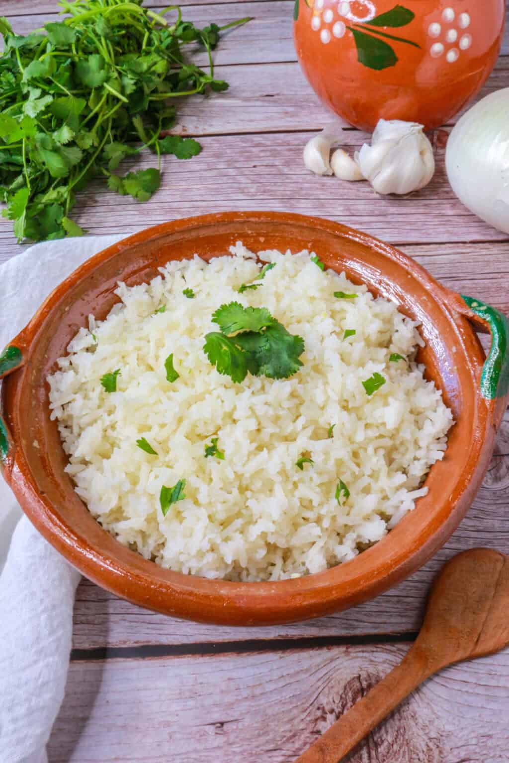 Authentic Arroz con Cilantro (Mexican White Rice with Cilantro)