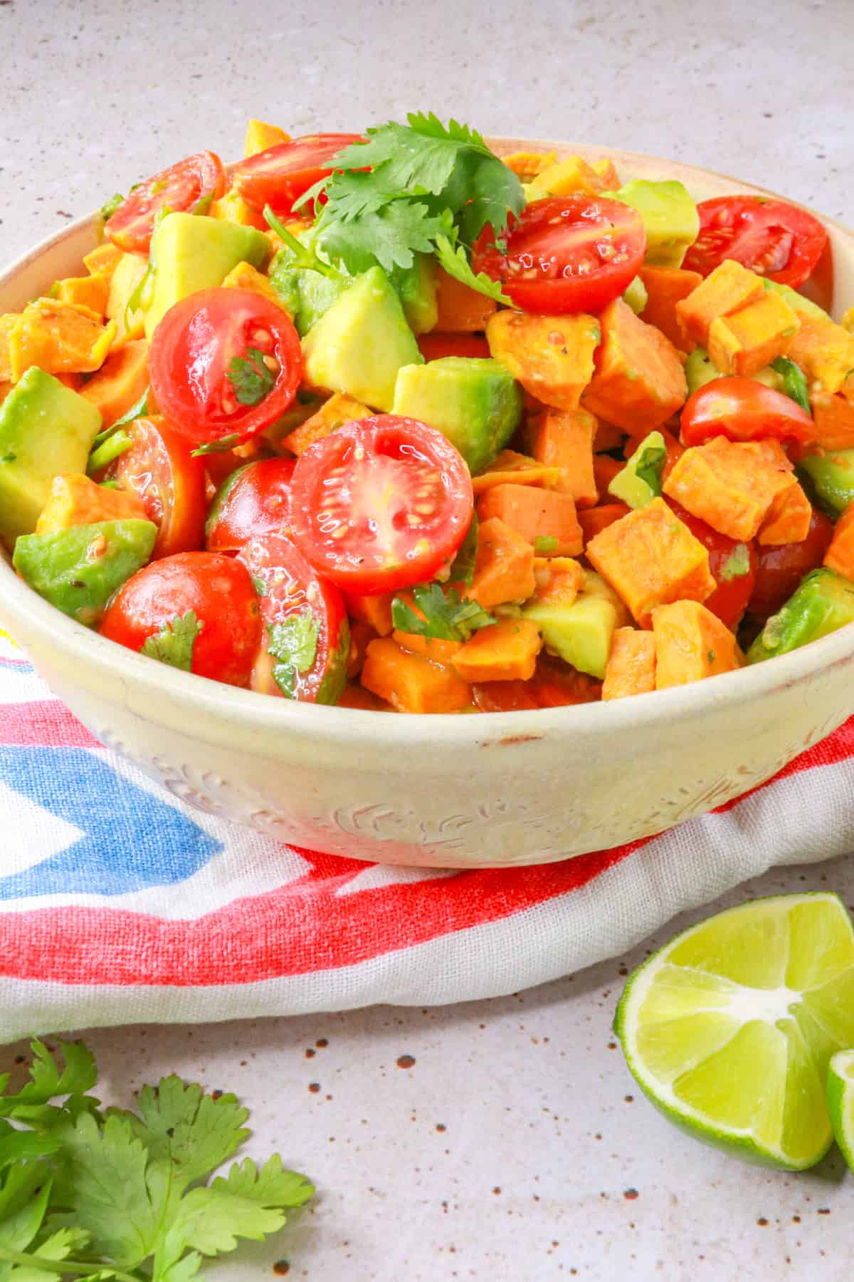Bowl of ensalada de camote