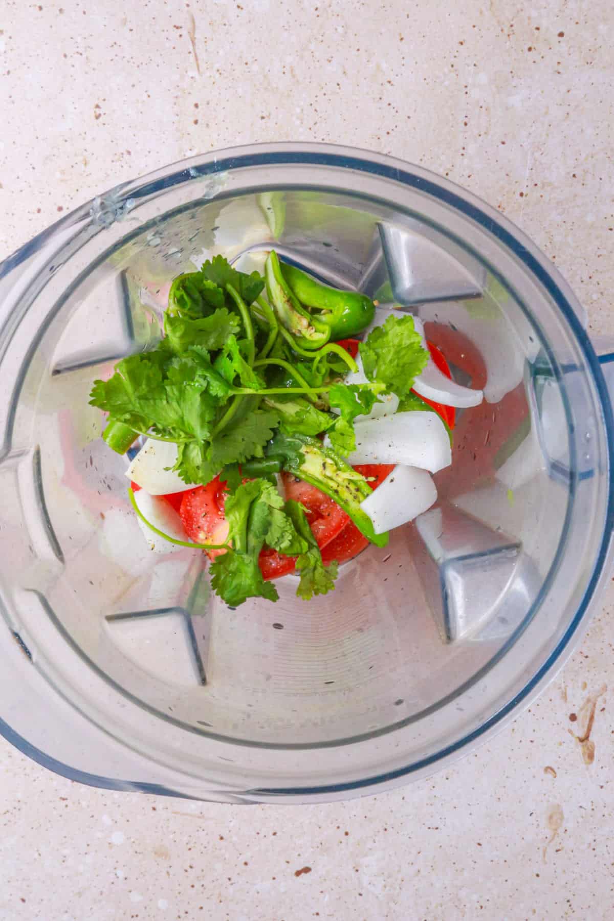 Ingredients in blender