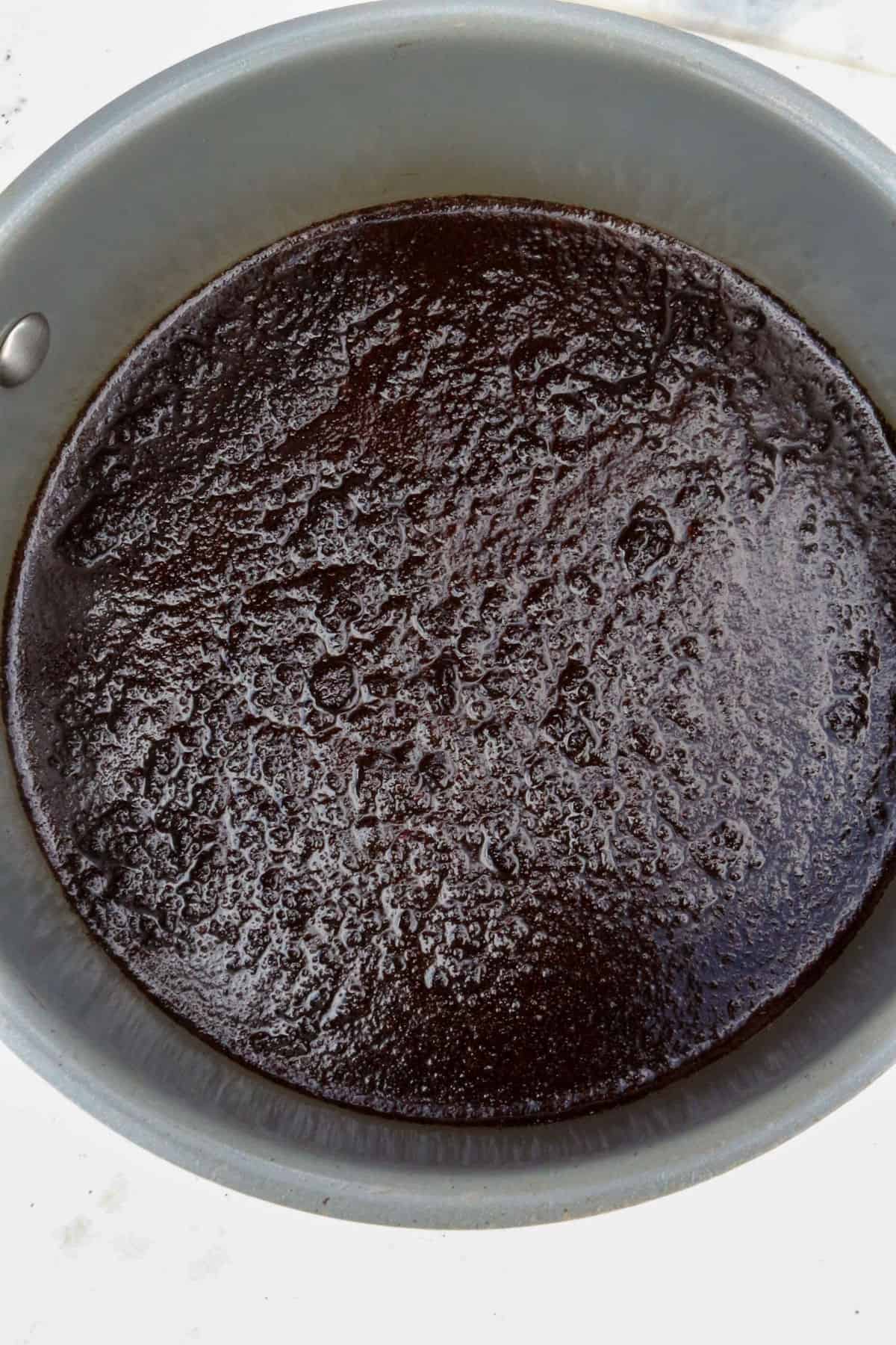 Small pot with coffee steeping