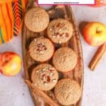 Healthy Apple Muffins Made with Oat Flour