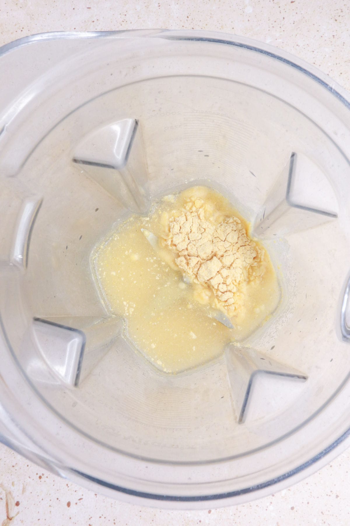 masa and water in a blender