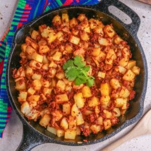 Papas con Chorizo (Potatoes with Mexican Sausage)