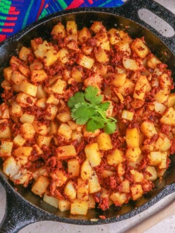 Papas con Chorizo (Potatoes with Mexican Sausage)