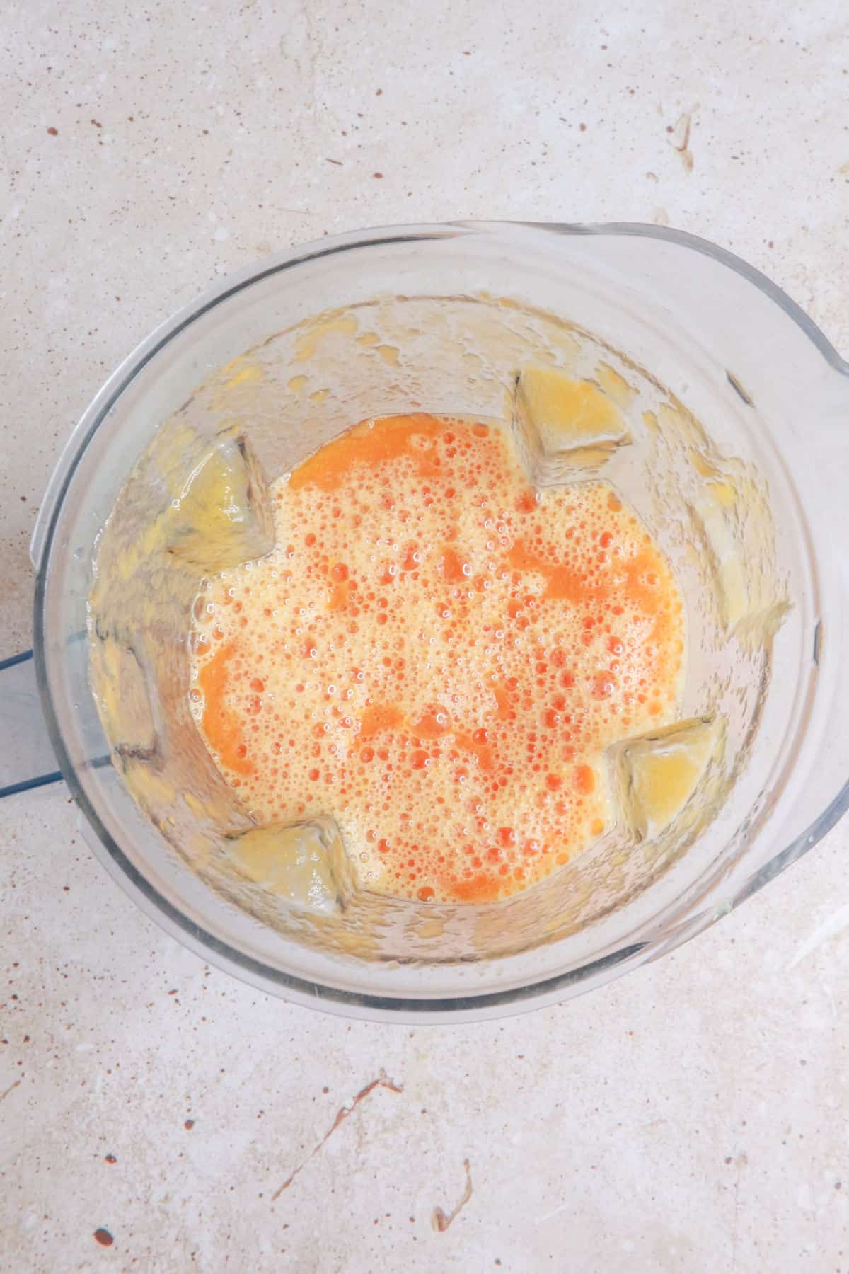 Blended papaya agua fresca