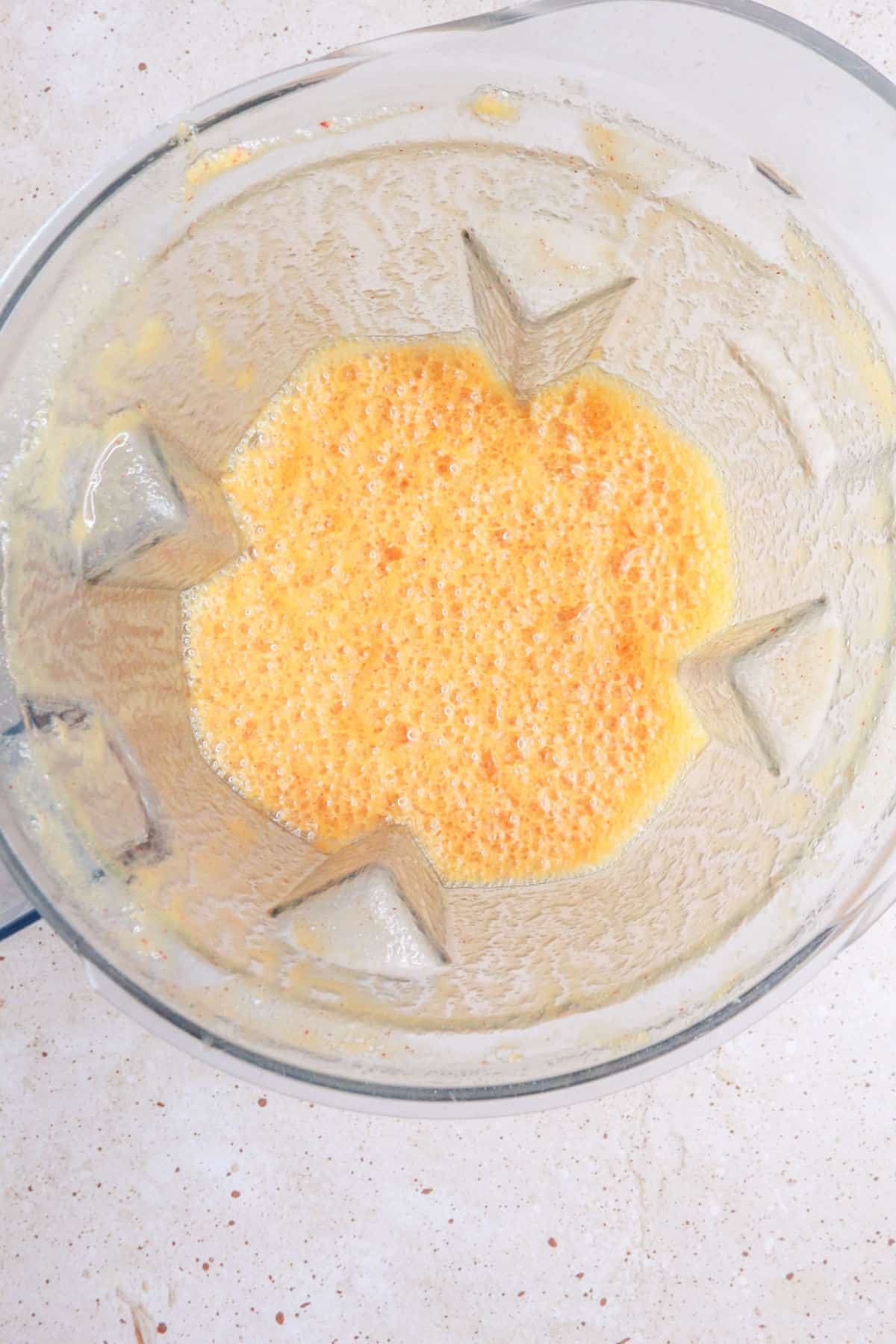 Blended peach mixture