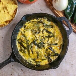 Roasted Poblano Queso Fundido