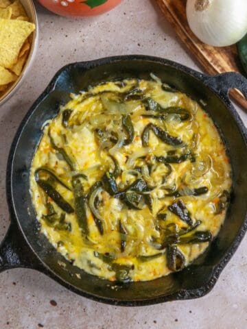 Roasted Poblano Queso Fundido